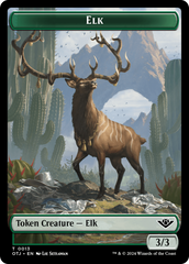 Treasure // Elk Double-Sided Token [Outlaws of Thunder Junction Tokens] | Pegasus Games WI