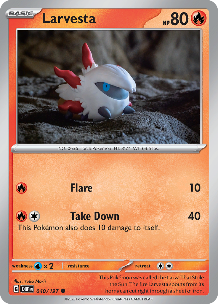 Larvesta (040/197) [Scarlet & Violet: Obsidian Flames] | Pegasus Games WI