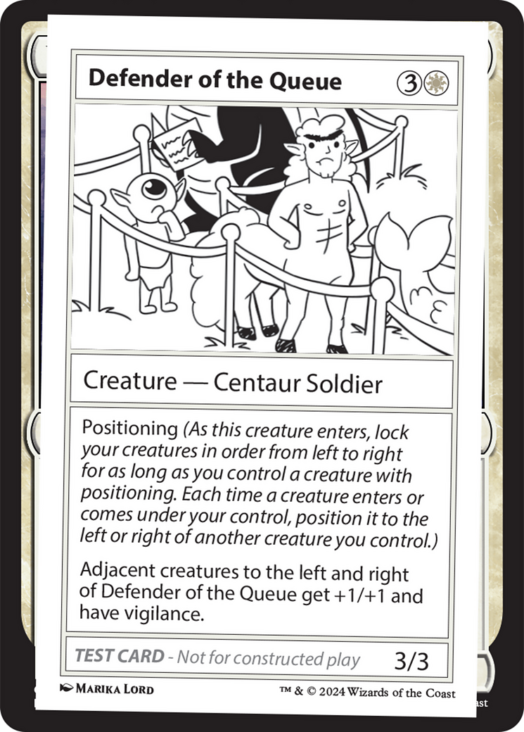 Defender of the Queue [Mystery Booster 2 Playtest Cards] | Pegasus Games WI