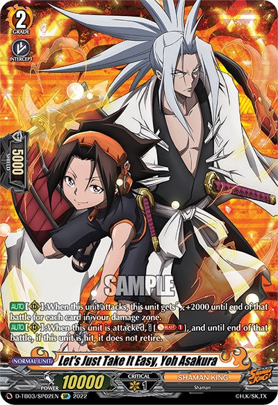 Let's Just Take It Easy, Yoh Asakura (D-TB03/SP02EN) [Shaman King] | Pegasus Games WI