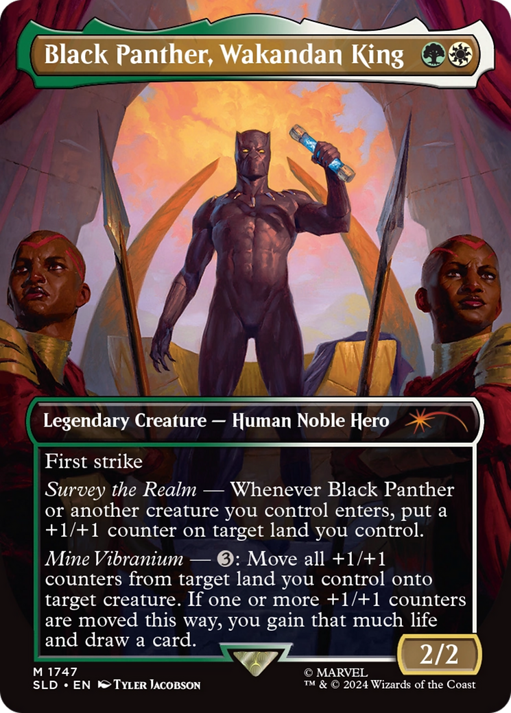 Black Panther, Wakandan King (Rainbow Foil) [Secret Lair Drop Series] | Pegasus Games WI