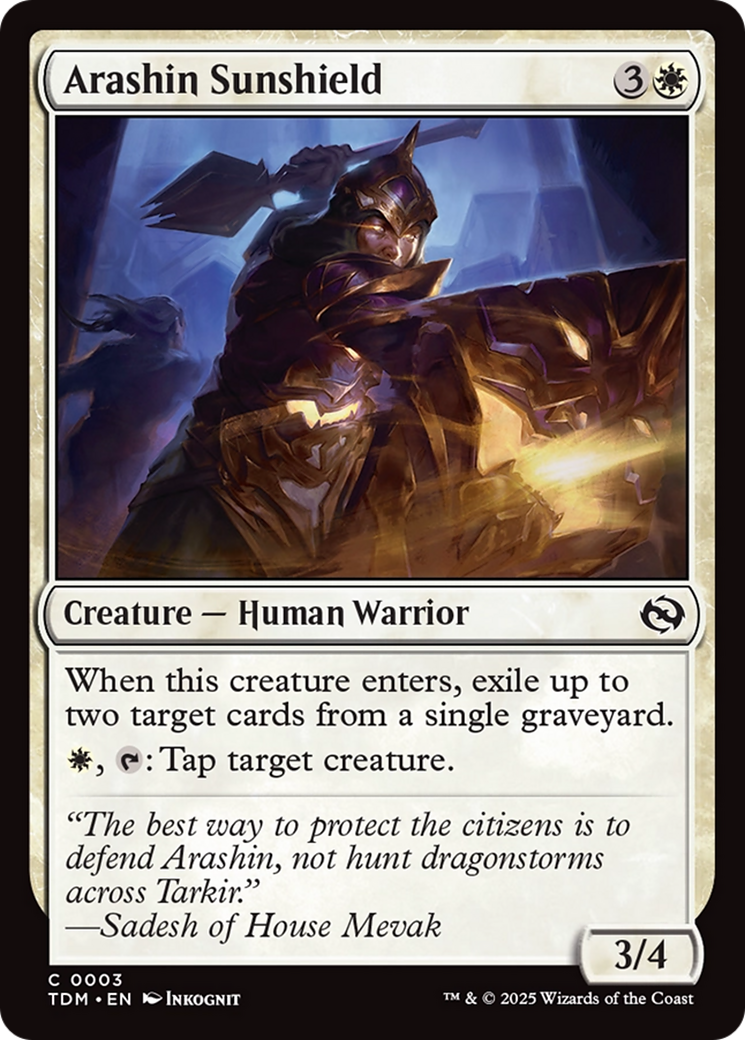 Arashin Sunshield [Tarkir: Dragonstorm] | Pegasus Games WI