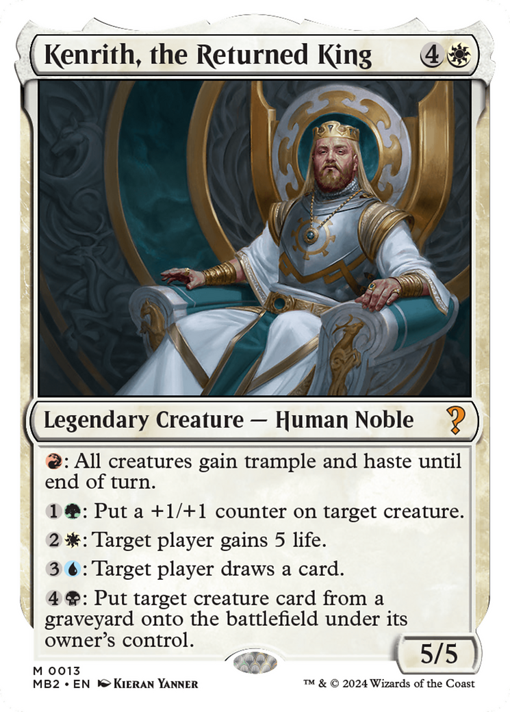 Kenrith, the Returned King (White Border) [Mystery Booster 2] | Pegasus Games WI