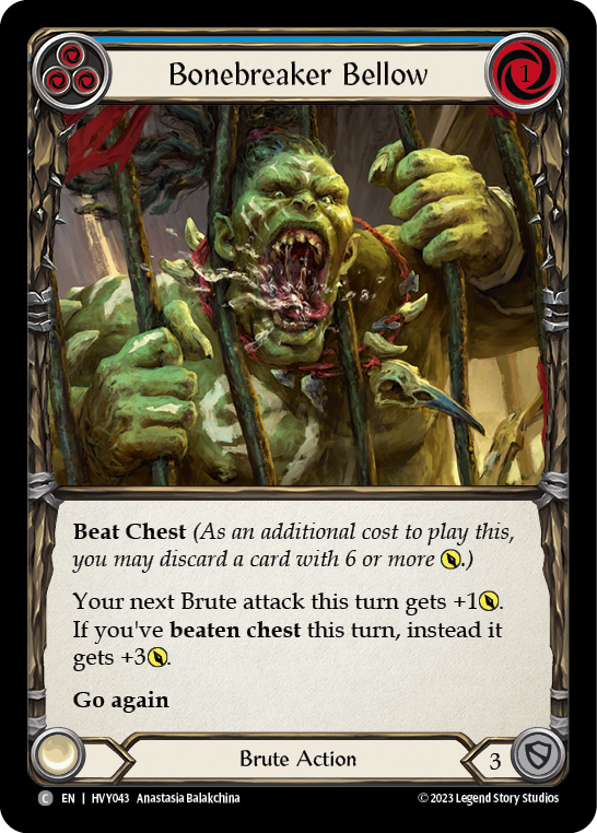 Bonebreaker Bellow (Blue) [HVY043] (Heavy Hitters)  Rainbow Foil | Pegasus Games WI
