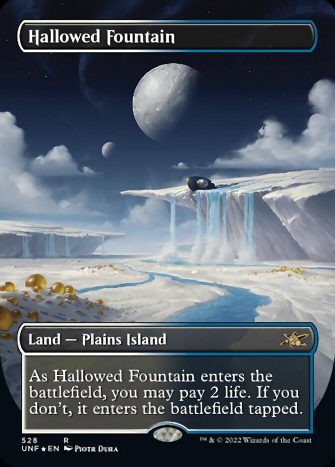 Hallowed Fountain (Borderless) (Galaxy Foil) [Unfinity] | Pegasus Games WI