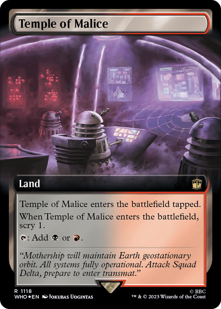 Temple of Malice (Extended Art) (Surge Foil) [Doctor Who] | Pegasus Games WI