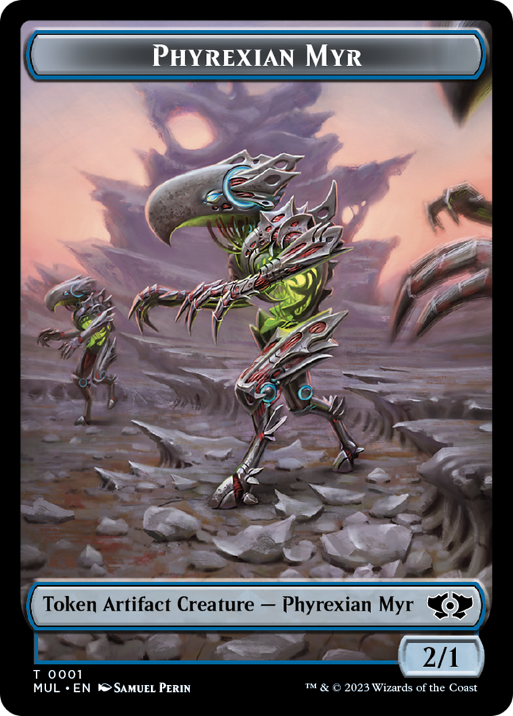 Phyrexian Myr // Teferi's Talent Emblem Double-Sided Token [March of the Machine Tokens] | Pegasus Games WI