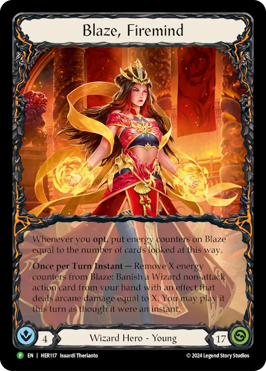 Blaze, Firemind [HER117] (Promo)  Rainbow Foil | Pegasus Games WI