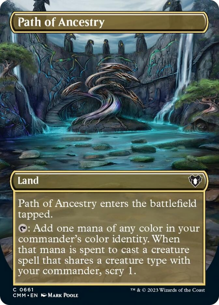 Path of Ancestry (Borderless Alternate Art) [Commander Masters] | Pegasus Games WI