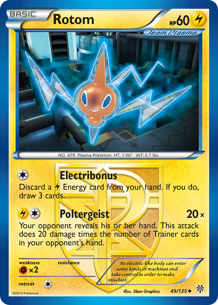 Rotom (49/135) [Black & White: Plasma Storm] | Pegasus Games WI