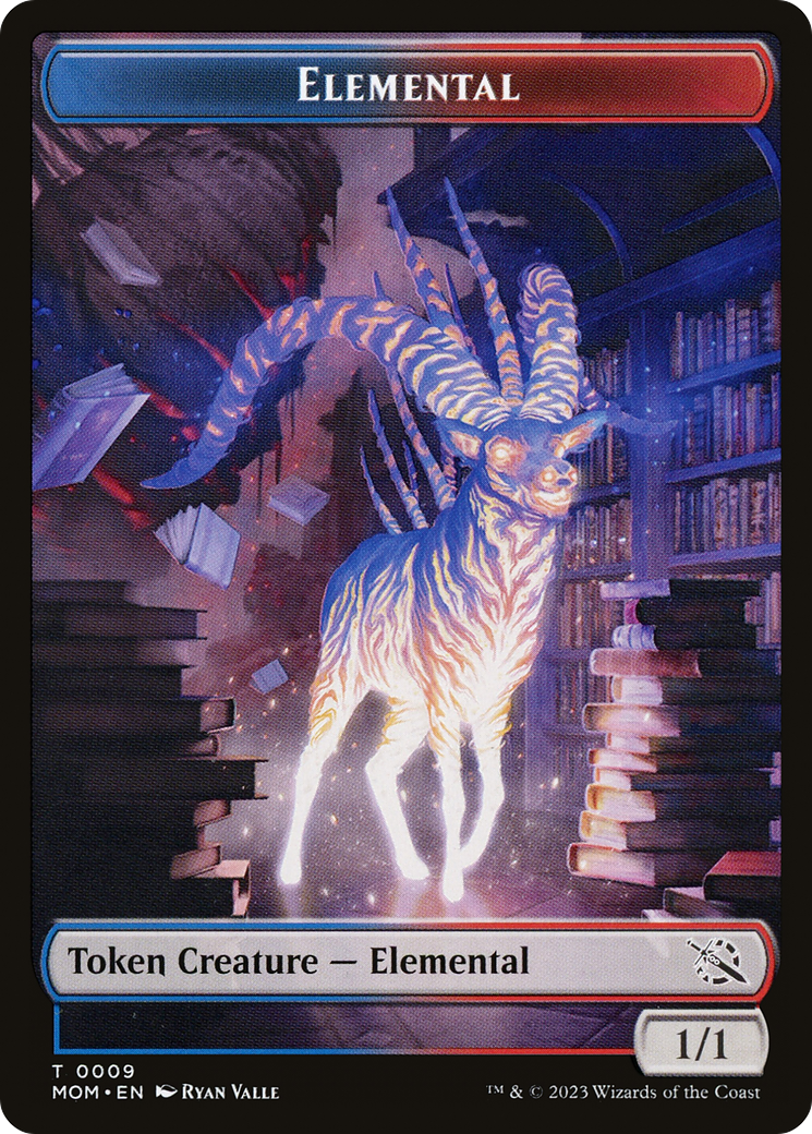 Elemental (09) // Dinosaur Double-Sided Token [March of the Machine Tokens] | Pegasus Games WI