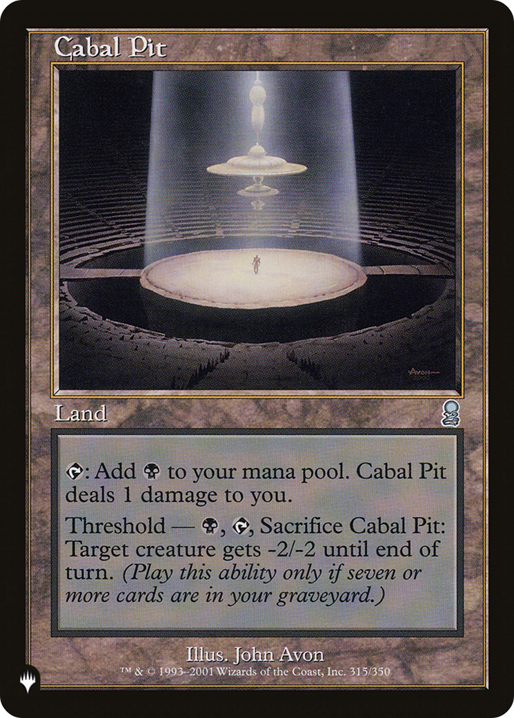 Cabal Pit [The List Reprints] | Pegasus Games WI