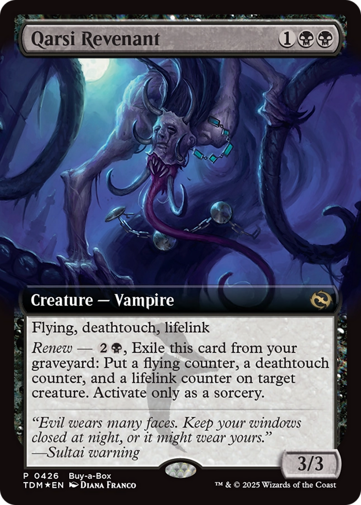 Qarsi Revenant (Extended Art) (Buy-A-Box) [Tarkir: Dragonstorm Promos] | Pegasus Games WI