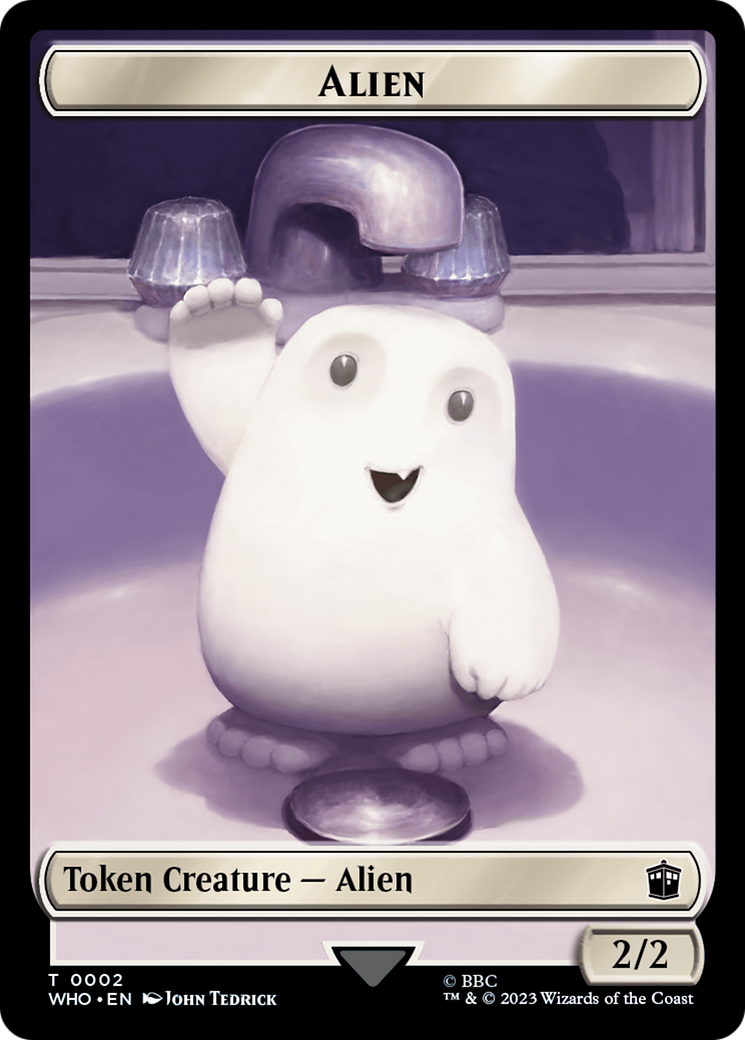 Alien // Clue (0023) Double-Sided Token [Doctor Who Tokens] | Pegasus Games WI