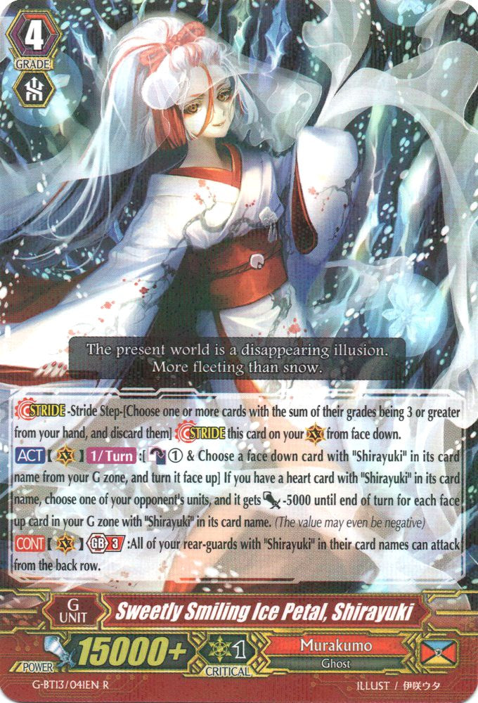 Sweetly Smiling Ice Petal, Shirayuki (G-BT13/041EN) [Ultimate Stride] | Pegasus Games WI