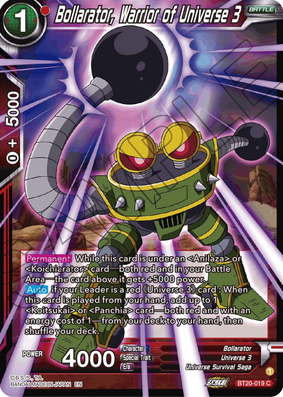 Bollarator, Warrior of Universe 3 (BT20-019) [Power Absorbed] | Pegasus Games WI