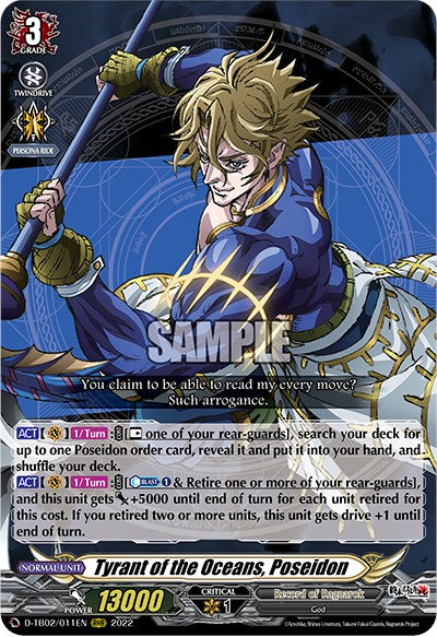 Tyrant of the Oceans, Poseidon (D-TB02/011EN) [Record of Ragnarok] | Pegasus Games WI