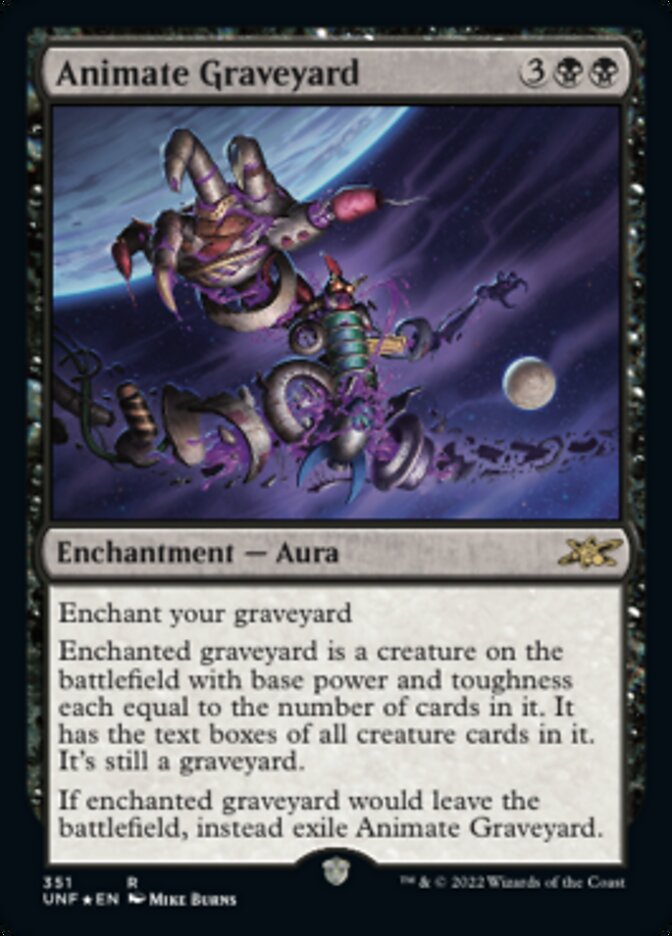 Animate Graveyard (Galaxy Foil) [Unfinity] | Pegasus Games WI