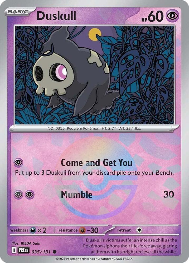 Duskull (035/131) (Poke Ball Pattern) [Scarlet & Violet: Prismatic Evolutions] | Pegasus Games WI