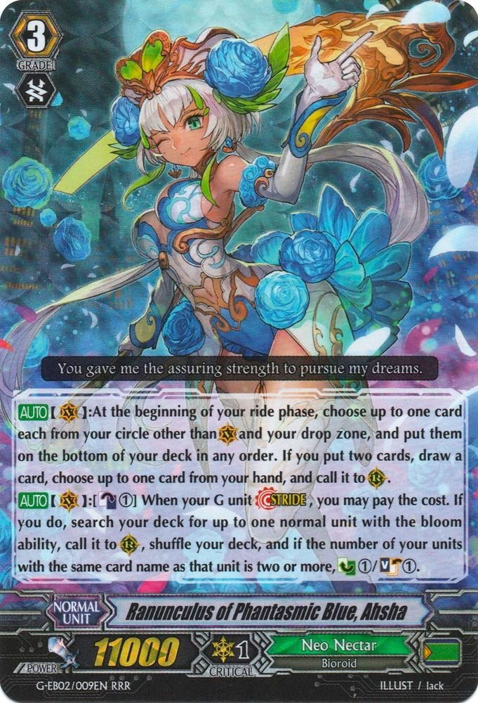 Ranunculus of Phantasmic Blue, Ahsha (G-EB02/009EN) [The AWAKENING ZOO] | Pegasus Games WI