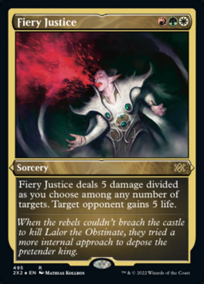 Fiery Justice (Foil Etched) [Double Masters 2022] | Pegasus Games WI