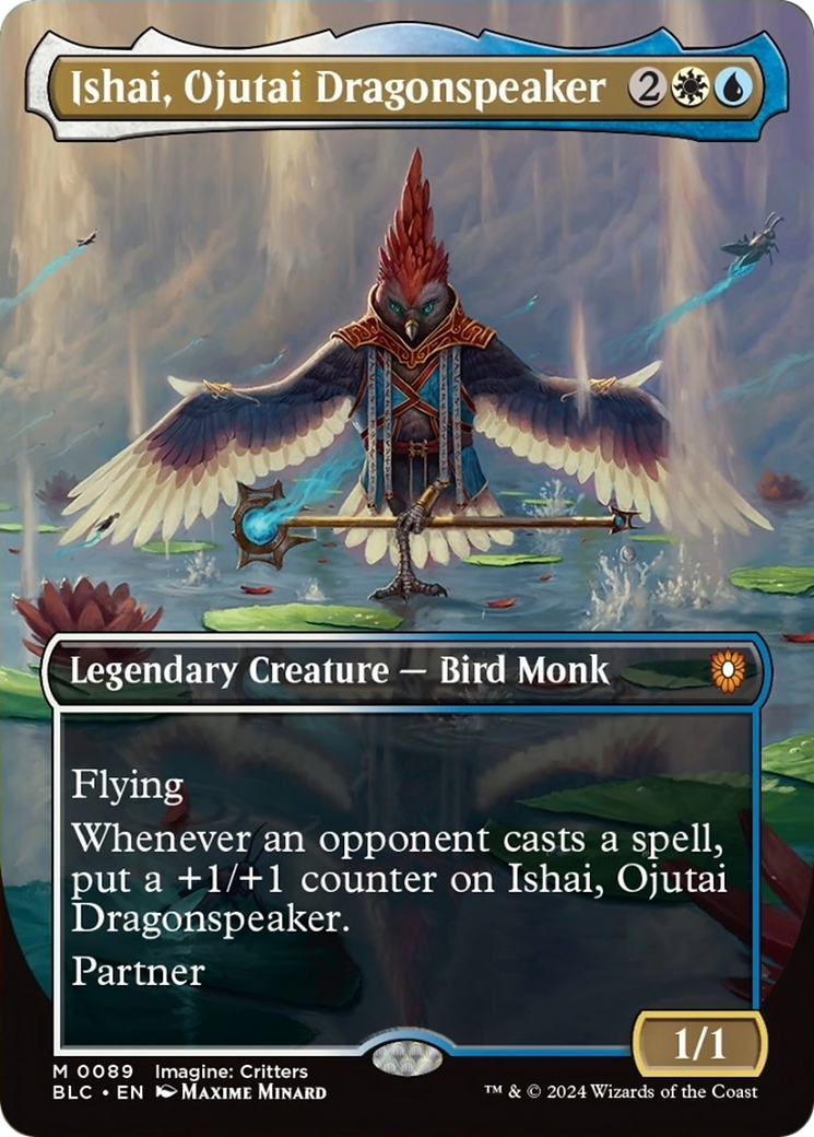 Ishai, Ojutai Dragonspeaker (Borderless) [Bloomburrow Commander] | Pegasus Games WI