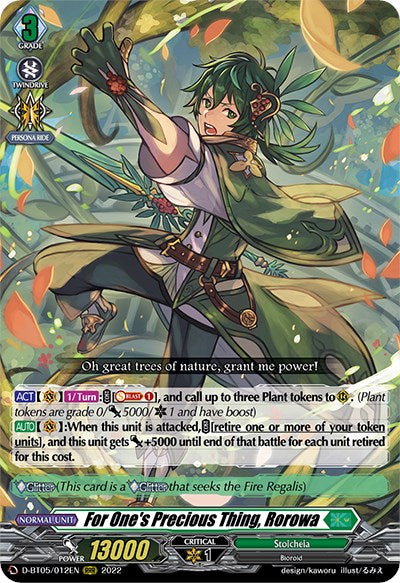 For One's Precious Thing, Rorowa (D-BT05/012EN) [Triumphant Return of the Brave Heroes] | Pegasus Games WI