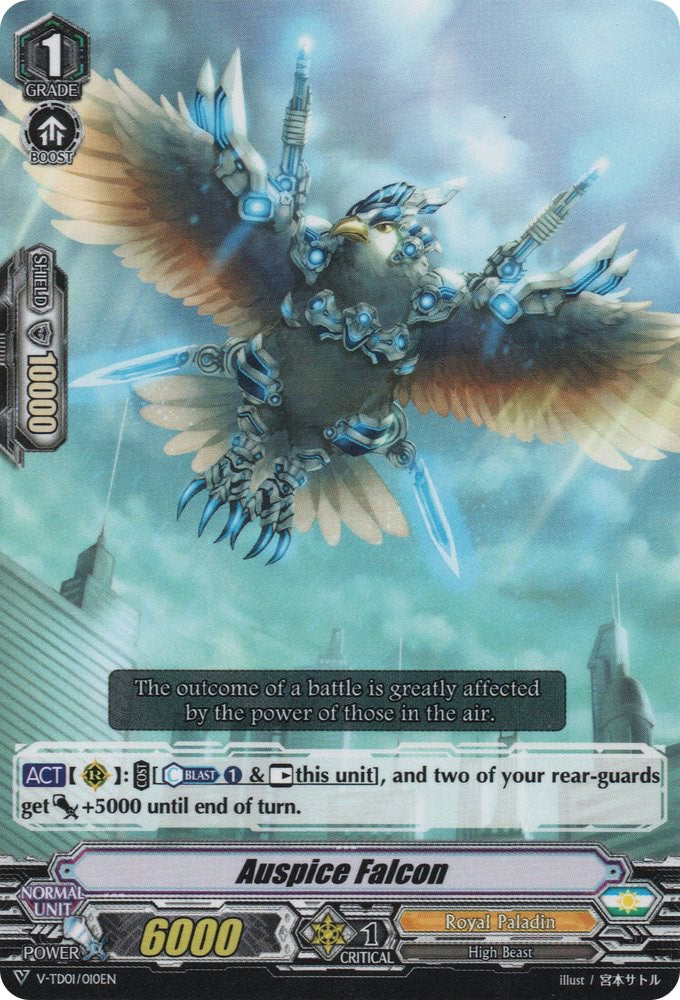 Auspice Falcon (V-TD01/010EN) [Aichi Sendou] | Pegasus Games WI