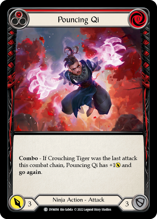 Pouncing Qi (Red) [DYN056] (Dynasty)  Rainbow Foil | Pegasus Games WI