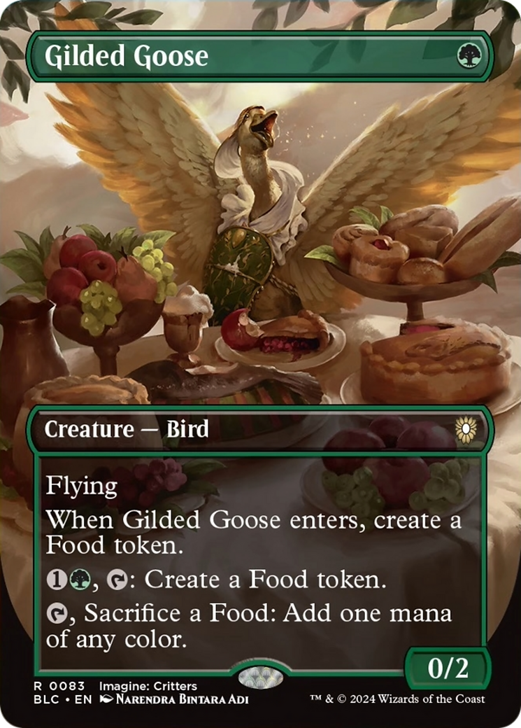 Gilded Goose (Borderless) [Bloomburrow Commander] | Pegasus Games WI