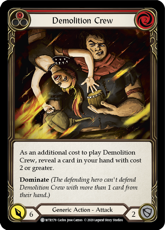 Demolition Crew (Red) [U-WTR179] (Welcome to Rathe Unlimited)  Unlimited Rainbow Foil | Pegasus Games WI