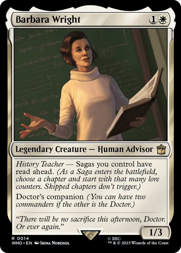 Barbara Wright [Doctor Who] | Pegasus Games WI