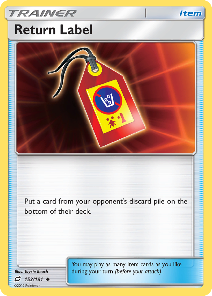 Return Label (153/181) [Sun & Moon: Team Up] | Pegasus Games WI