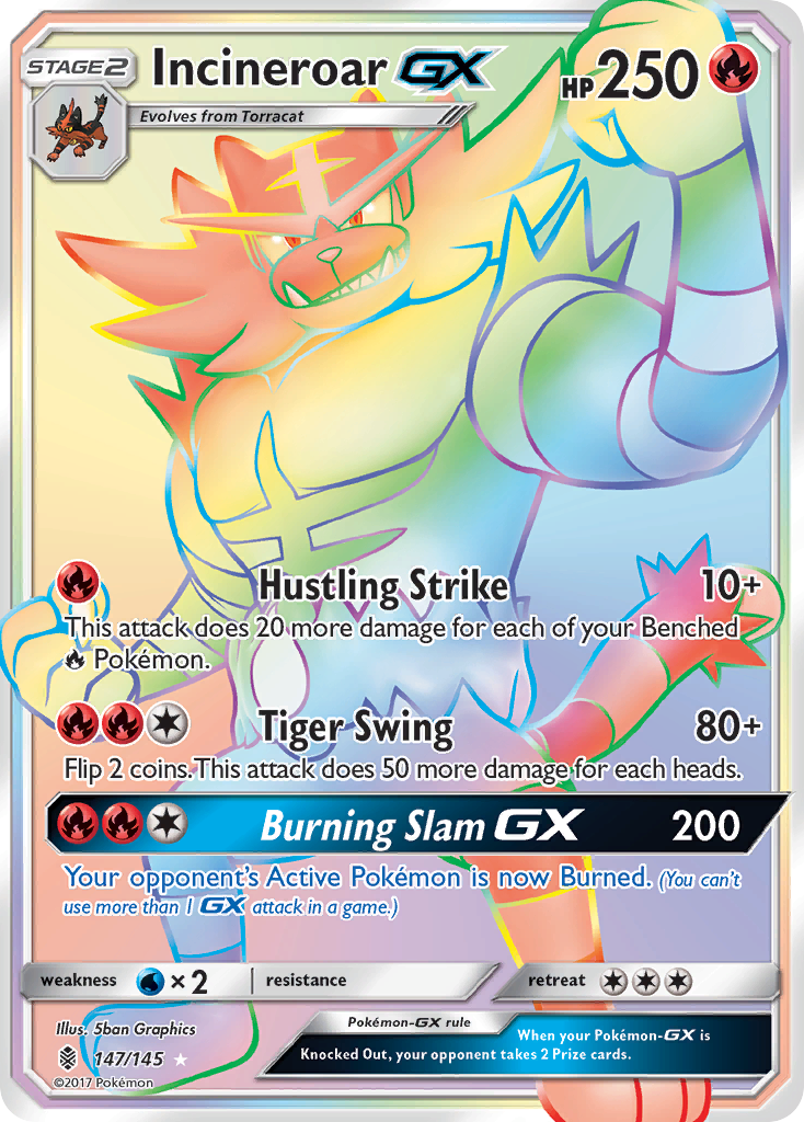 Incineroar GX (147/145) [Sun & Moon: Guardians Rising] | Pegasus Games WI