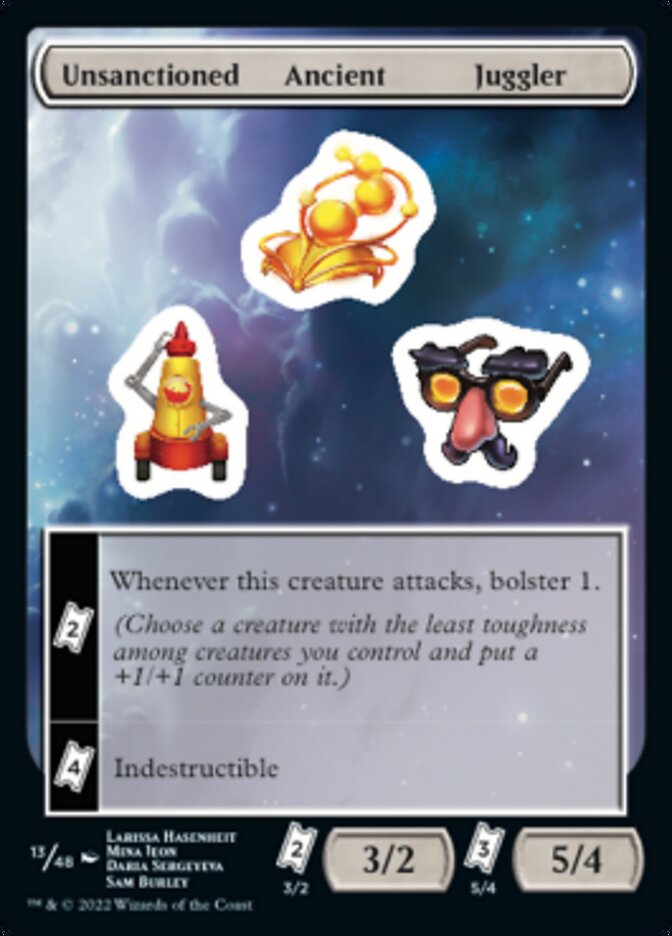 Unsanctioned Ancient Juggler [Unfinity Stickers] | Pegasus Games WI