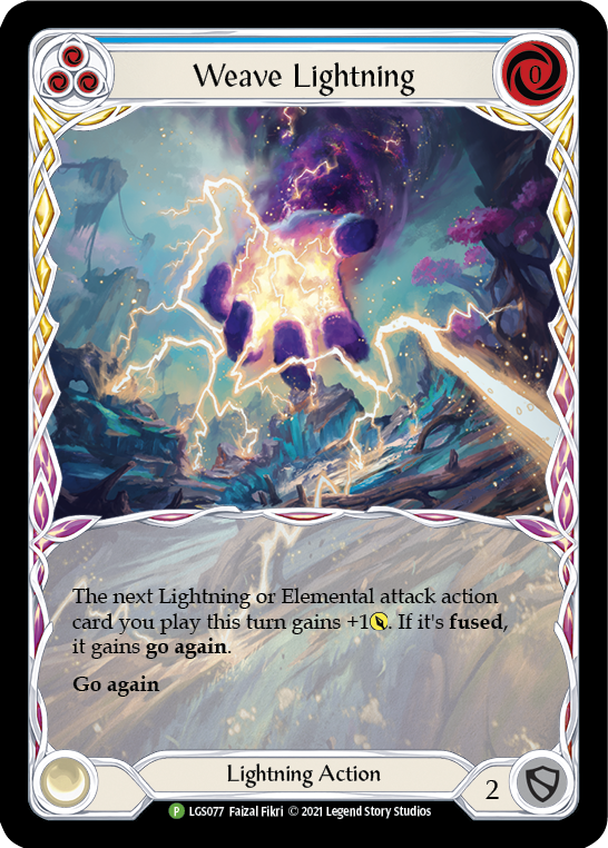 Weave Lightning (Blue) [LGS077] (Promo)  Rainbow Foil | Pegasus Games WI