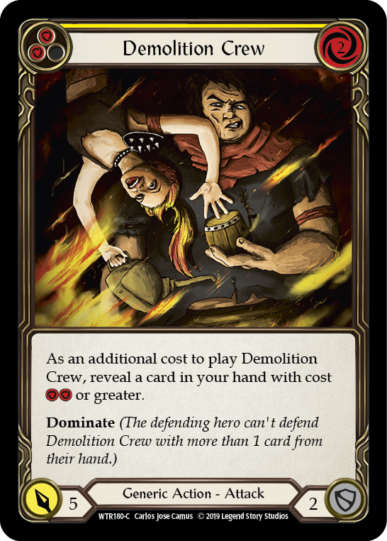 Demolition Crew (Yellow) [WTR180-C] (Welcome to Rathe)  Alpha Print Normal | Pegasus Games WI