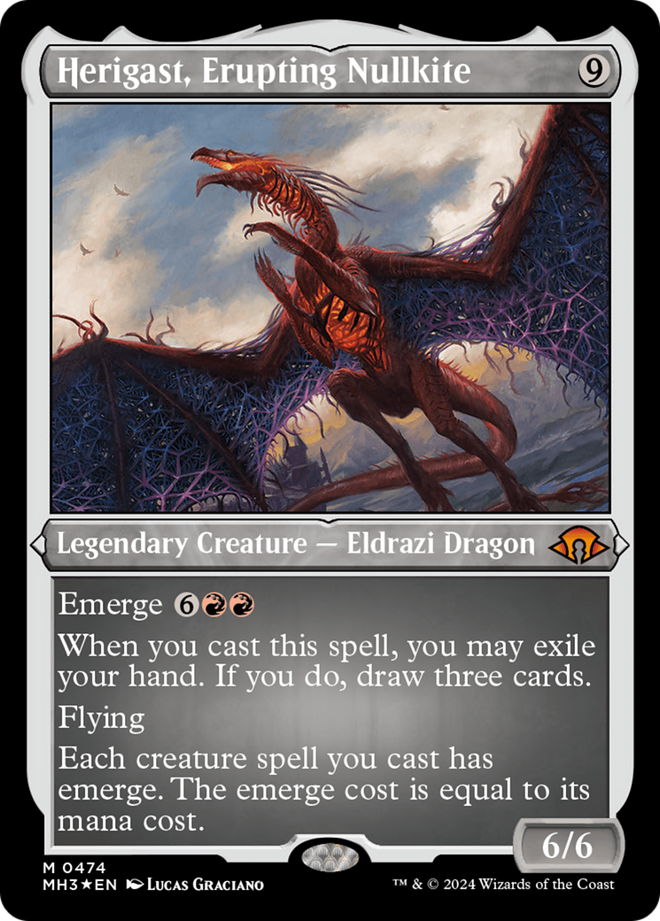 Herigast, Erupting Nullkite (Foil Etched) [Modern Horizons 3] | Pegasus Games WI