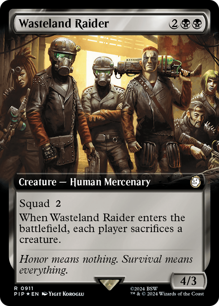 Wasteland Raider (Extended Art) (Surge Foil) [Fallout] | Pegasus Games WI