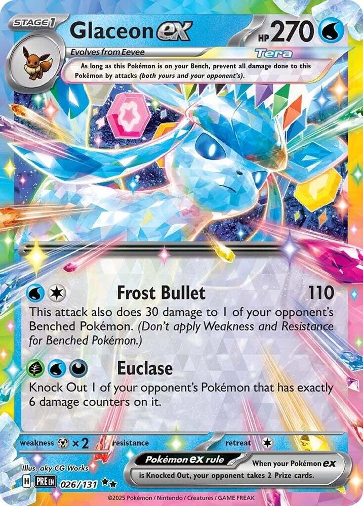 Glaceon ex (026/131) [Scarlet & Violet: Prismatic Evolutions] | Pegasus Games WI