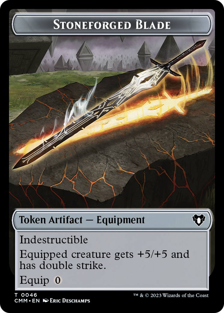Stoneforged Blade Token [Commander Masters Tokens] | Pegasus Games WI