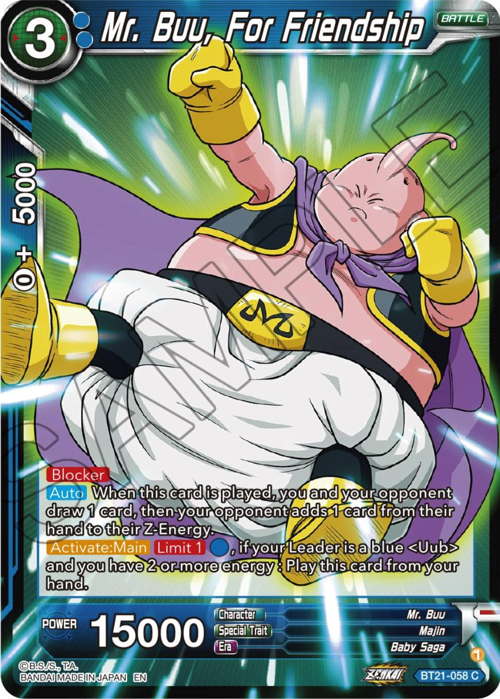 Mr. Buu, For Friendship (BT21-058) [Wild Resurgence] | Pegasus Games WI