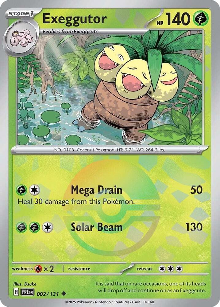 Exeggutor (002/131) (Poke Ball Pattern) [Scarlet & Violet: Prismatic Evolutions] | Pegasus Games WI