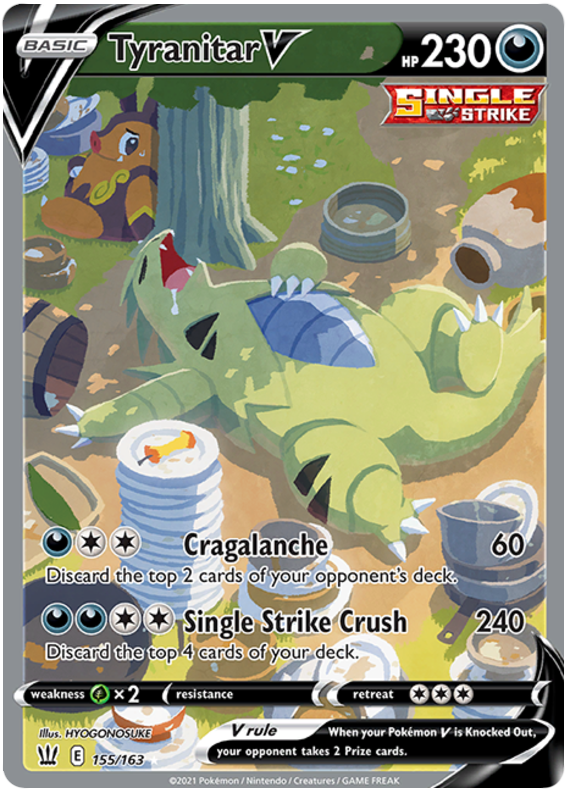 Tyranitar V (155/163) [Sword & Shield: Battle Styles] | Pegasus Games WI