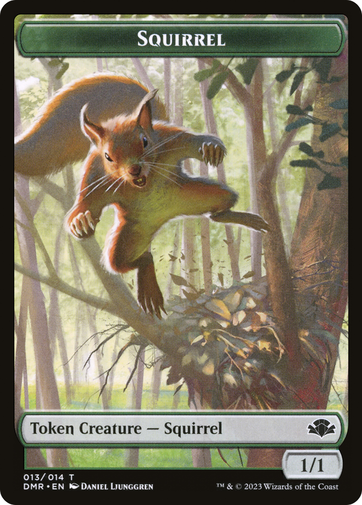 Squirrel Token [Dominaria Remastered Tokens] | Pegasus Games WI