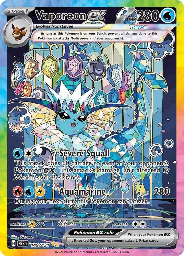 Vaporeon ex (149/131) [Scarlet & Violet: Prismatic Evolutions] | Pegasus Games WI