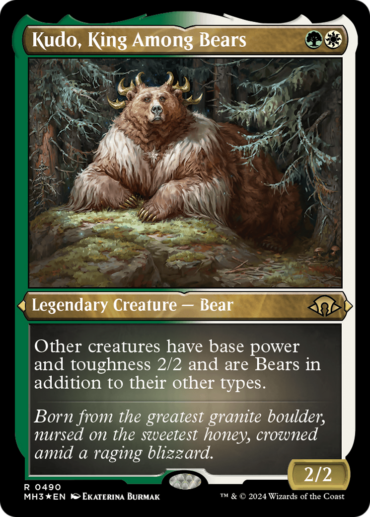 Kudo, King Among Bears (Foil Etched) [Modern Horizons 3] | Pegasus Games WI