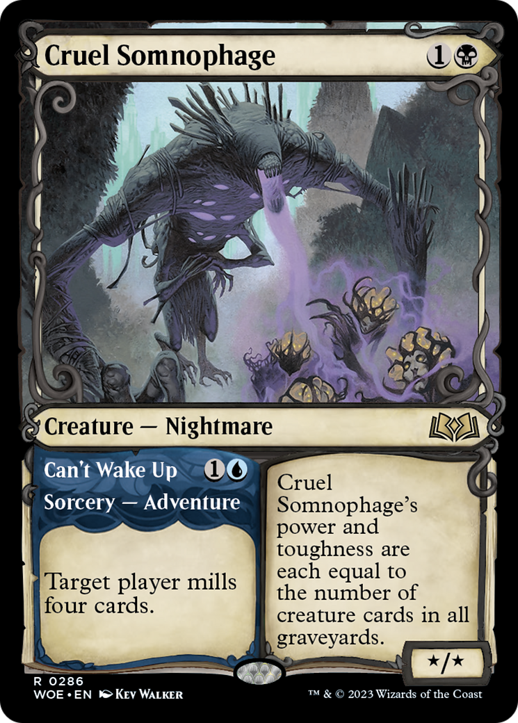 Cruel Somnophage // Can't Wake Up (Showcase) [Wilds of Eldraine] | Pegasus Games WI