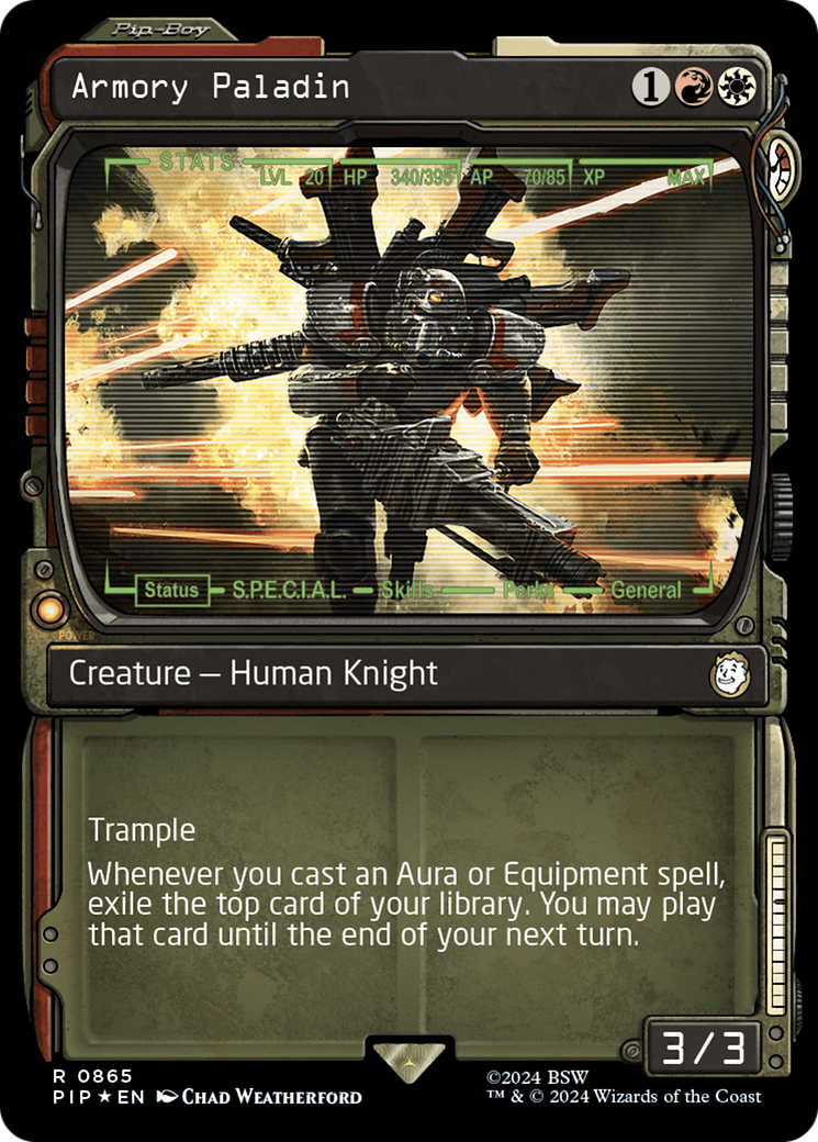 Armory Paladin (Showcase) (Surge Foil) [Fallout] | Pegasus Games WI