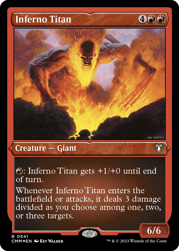 Inferno Titan (Foil Etched) [Commander Masters] | Pegasus Games WI